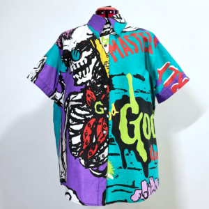 Goosebumps Button Up Shirt Patchwork