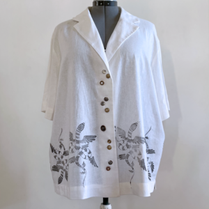 Serpent Printed Multi Button Up