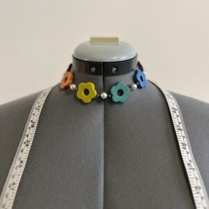 Rainbow Daisy Chain Choker Necklace