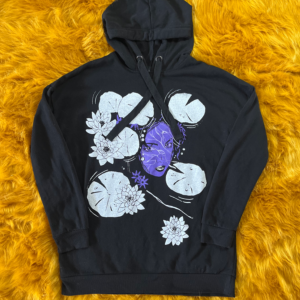 Face Beneath the Water Print Hoodie