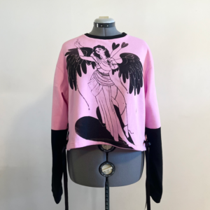 Angel Crop Lace Up Sweater